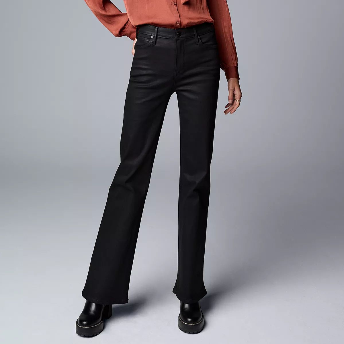 Women's Simply Vera Vera Wang High-Rise Flare Jeans | Kohl's