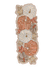 Made In India 13x36 Beaded Pumpkin Table Runner | TJ Maxx