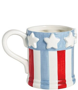 Mud Pie Americana Collection Star Mug - Blue | Dillard's