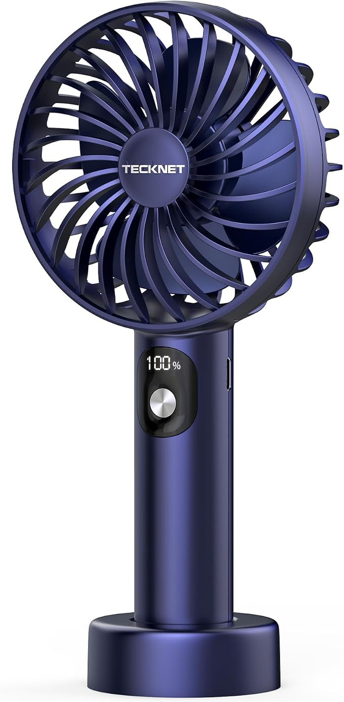 TECKNET Handheld Fan, Portable USB Hand Held Fan Rechargeable with LED Display, Mini hand fan 3 S... | Amazon (UK)