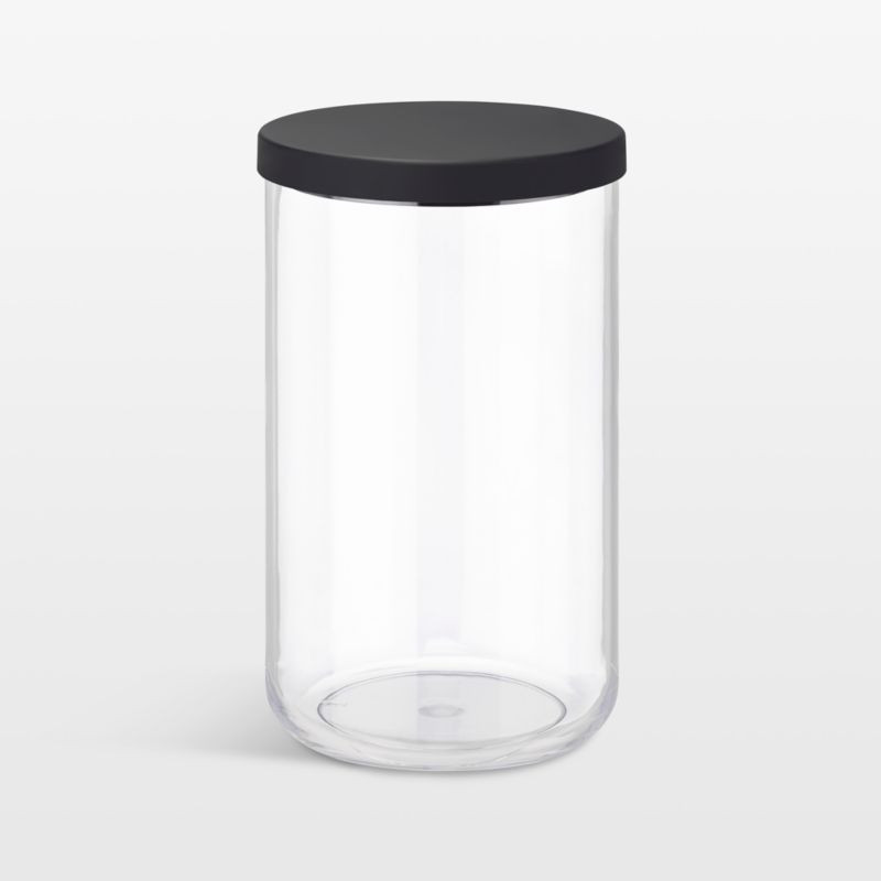 NeatMethod Large Clear Canister with Black Lid + Reviews | Crate & Barrel | Crate & Barrel