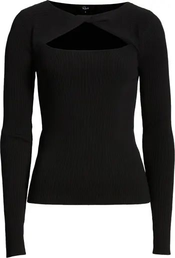 Rails Erina Rib Twist Front Cutout Top | Nordstrom | Nordstrom