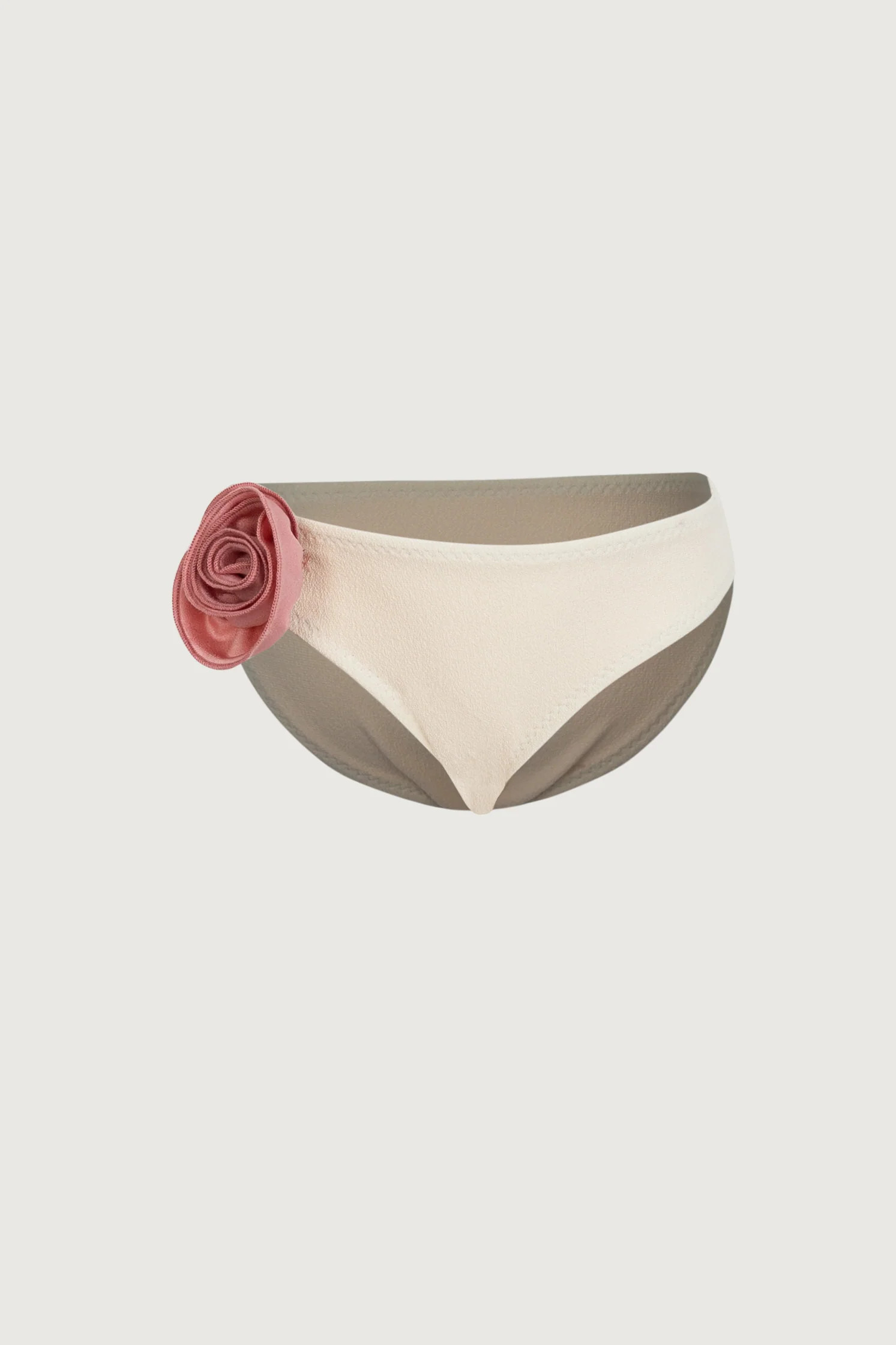 rose brief bottom (faux suede cream/blush) | SAME