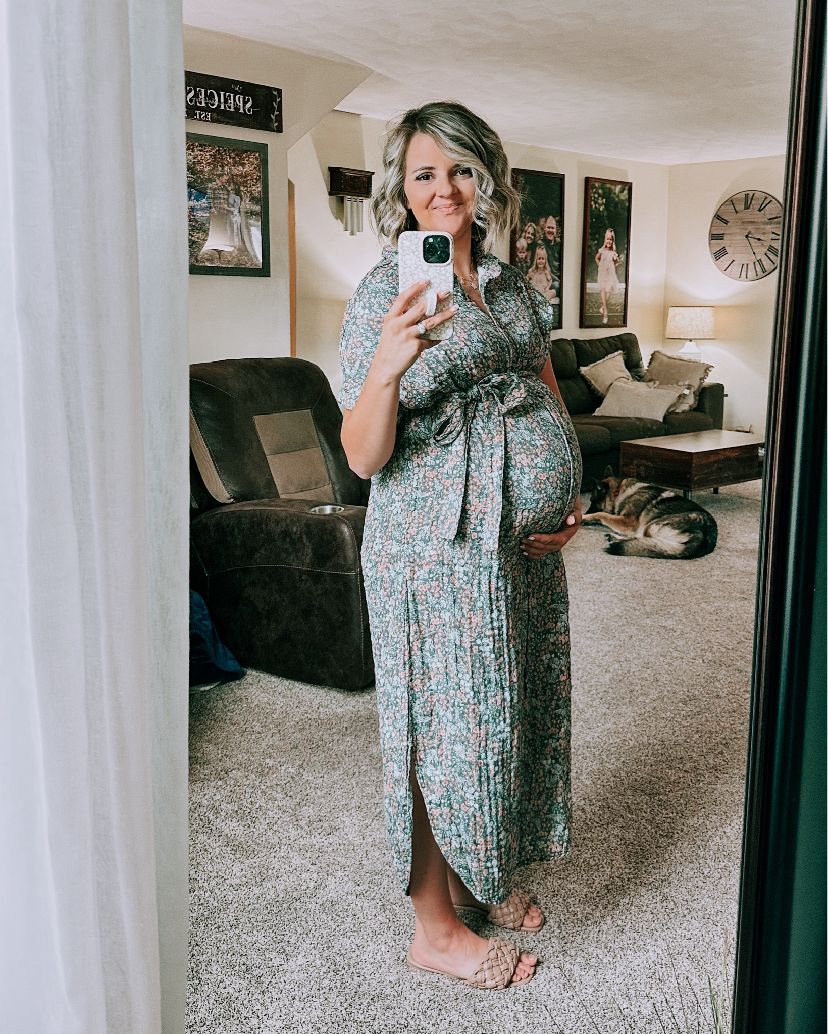 I found the perfect dress for the bump! 34 weeks pregnant, 5’2” and wearing an XS/S 🤍#loulouandcompany

#LTKBump #LTKBaby