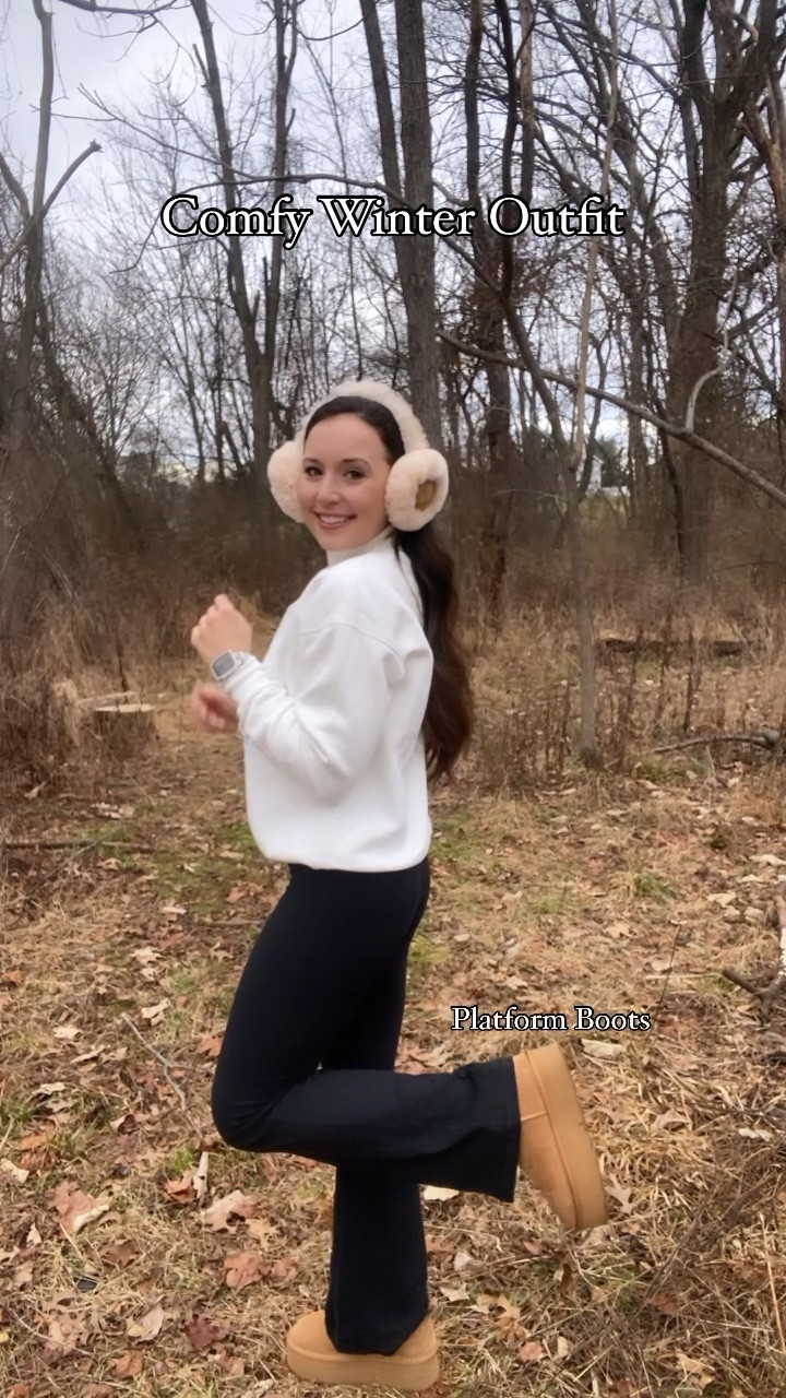⛄️ Would you wear this comfy winter outfit? 
These @glowmode_official flare leggings are buttery soft, high waisted, and a nice length to wear with sneakers or platforms 👟 great for daily walks or winter hikes! (Collab) 

Claw clip, Princess-inspired crewneck, leggings, boots, turtleneck, and earmuffs are linked here: 


#glowmode #activewearfashion #winteroutfits #winterstyles #winterstylefashion #ltk #ltkfashion #ltktravel #ltkworkwear 
Comfy Winter Outfit, high waisted leggings, earmuffs, crewneck sweatshirt 

#LTKstyletip #LTKSeasonal #LTKtravel
