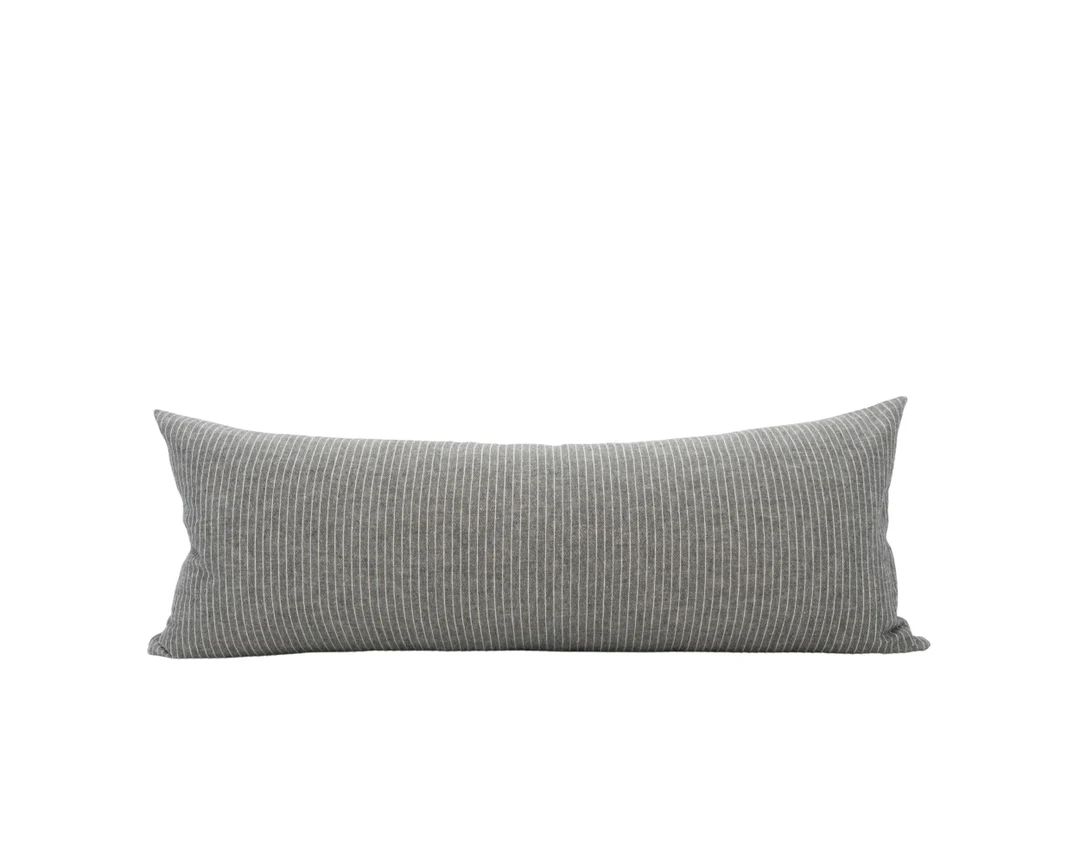 MAX 14x36 Grey Stripe Pillow Cover Gray Stripe Pillow - Etsy | Etsy (US)