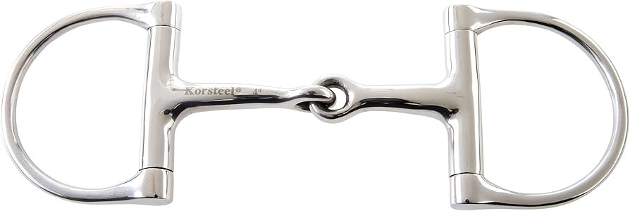 Stainless Steel Jointed Dee Ring Snaffle Bit, 4.5" | Amazon (US)