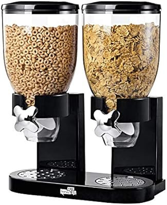 Zevro KCH-06121/GAT200 Indispensable Dry Food Dispenser, Dual Control, Black/Chrome | Amazon (US)