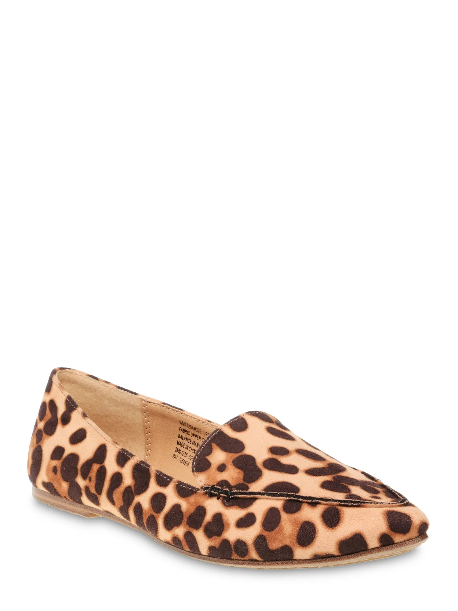 Time and Tru Women’s Animal Print Feather Flats, Available in Wide Width | Walmart (US)