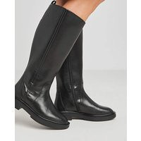 Knee High Flat Stretch Boots Wide Curvy | Simply Be (UK)