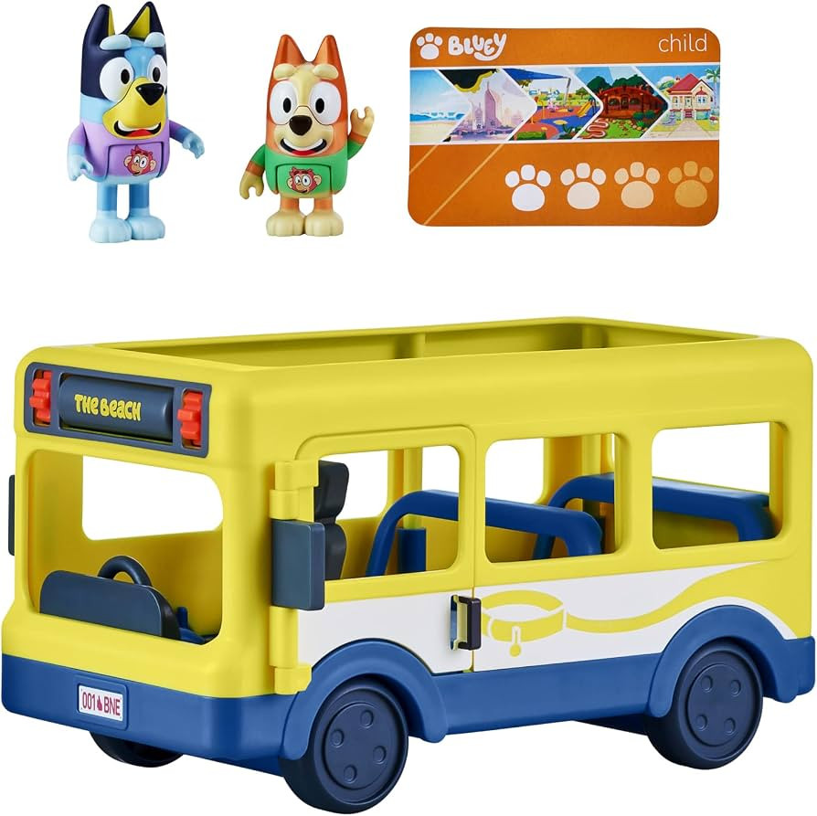 Bluey Bus, Bus Vehicle and Figures Pack, with Two 2.5-3" Figures | Amazon (US)