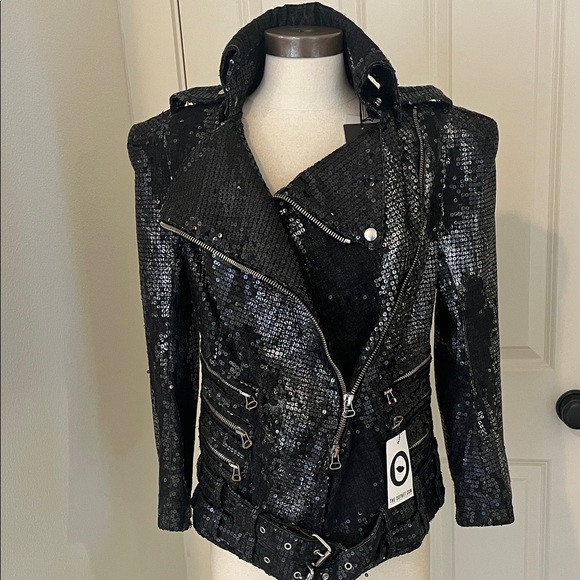 Balmain Black Sequin denim Jacket new with tags rare | Poshmark