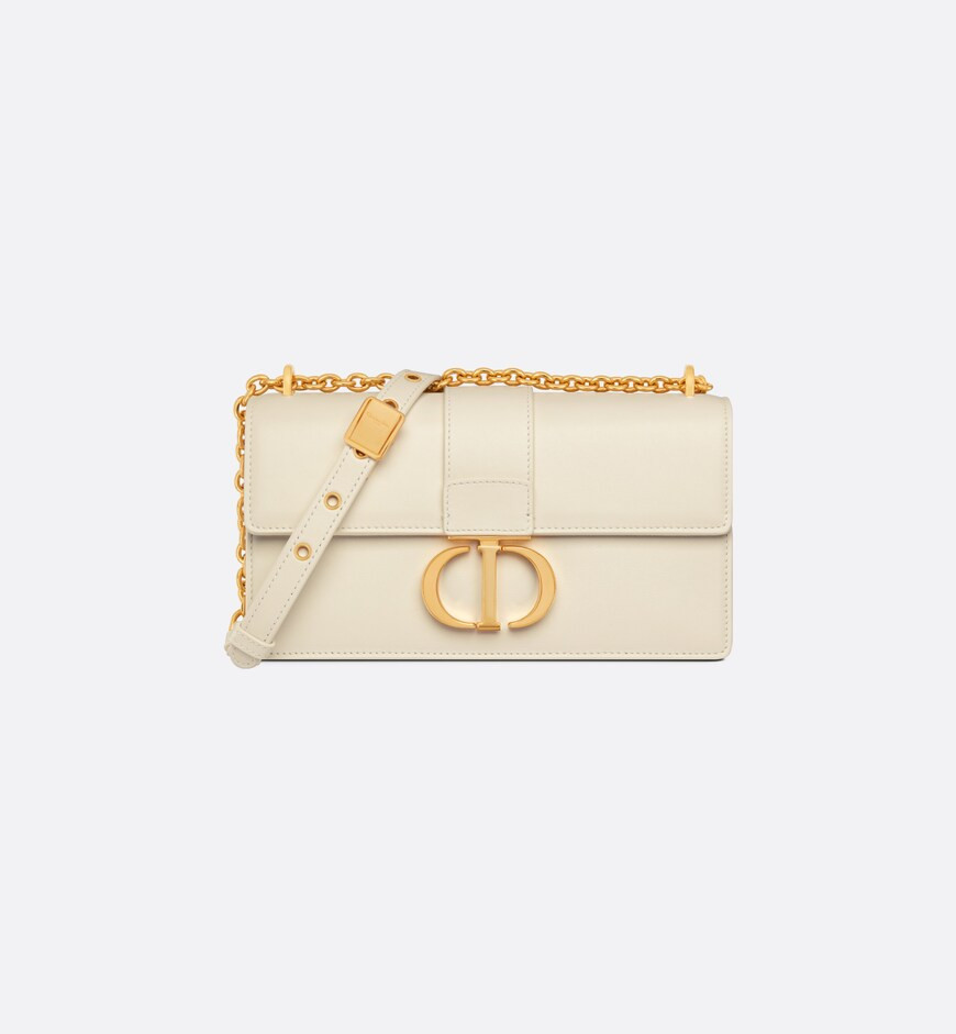 30 Montaigne East-West Bag with Chain Latte Calfskin | DIOR | Dior Couture