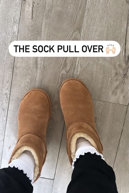 Linking my Uggs and socks 

Uggs are kids. I wear a 5 in kids, 7 in women’s. I also linked the women’s version 

Socks - Amazon 