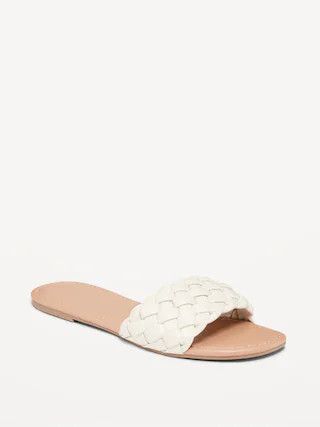 Faux-Leather Puffy Braided Sandals for Women | Old Navy (US)