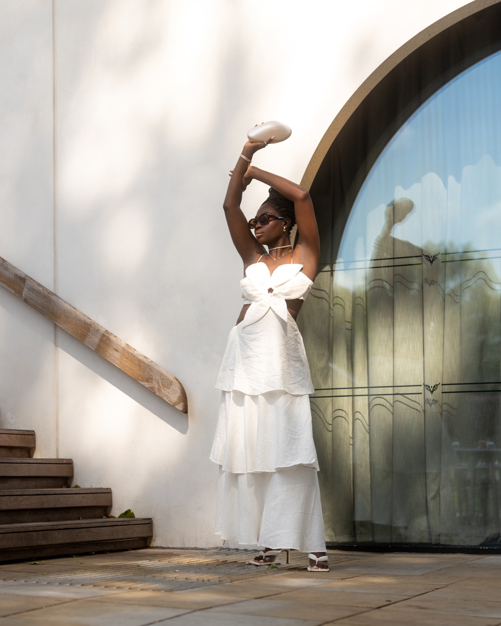 wrap dress summer Flutter Sleeve Linen Wrap Midi Dress | European Linen