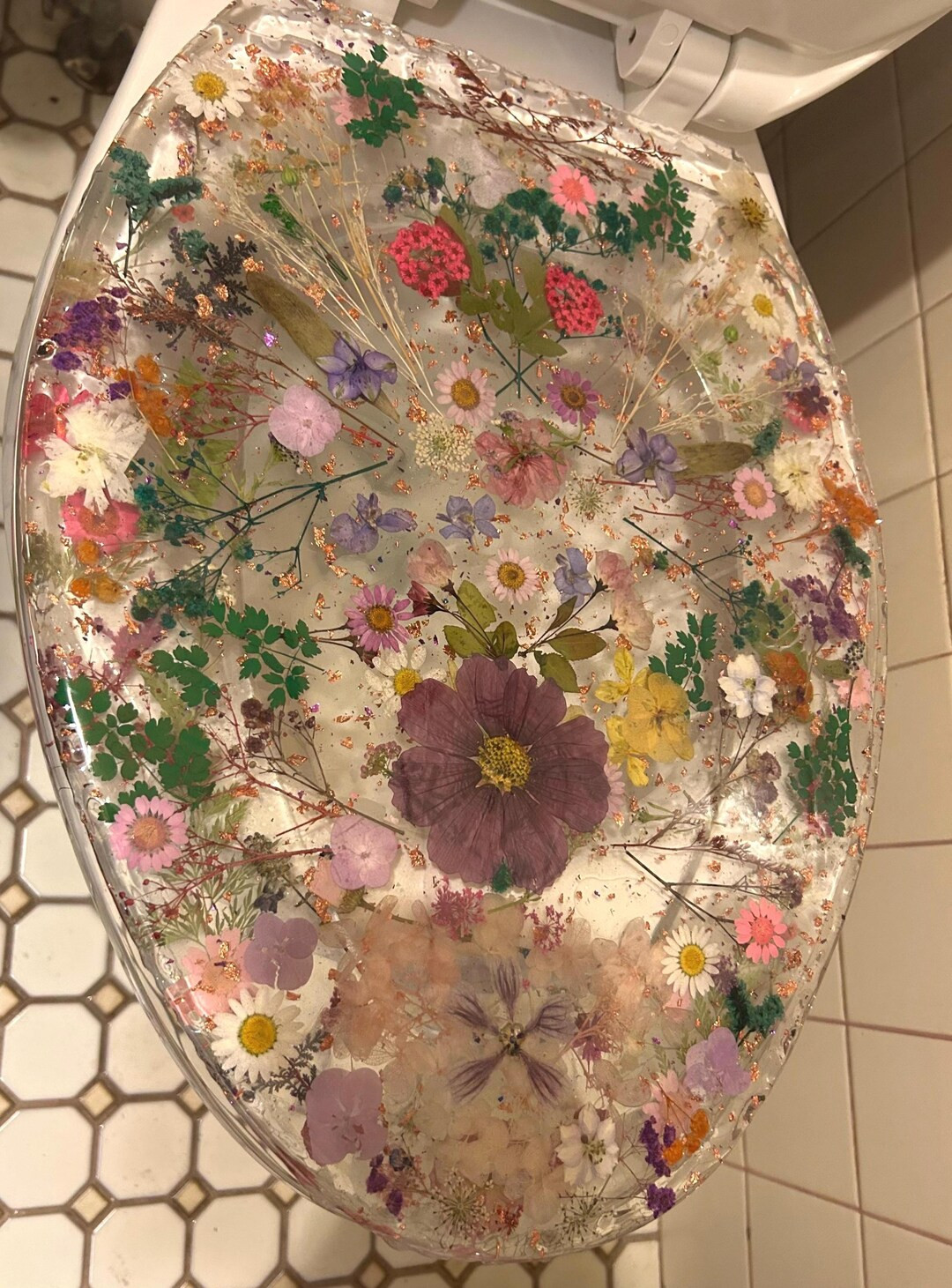 Made to Order - for Elongated Oval Toilets 18.5/8” L X 14.3/4” W - Crystal Clear - Like Glass... | Etsy (US)