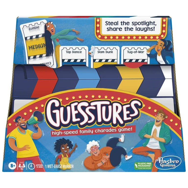 Guesstures High-Speed Family Charades Board Game, Family Games for 4+ Players, Christmas Gifts fo... | Walmart (US)