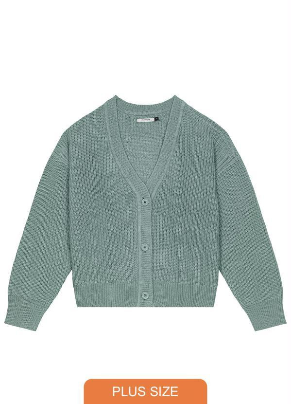 Malwee Plus - Suéter de Tricô Plus Size Feminino Verde | Posthaus (BR)