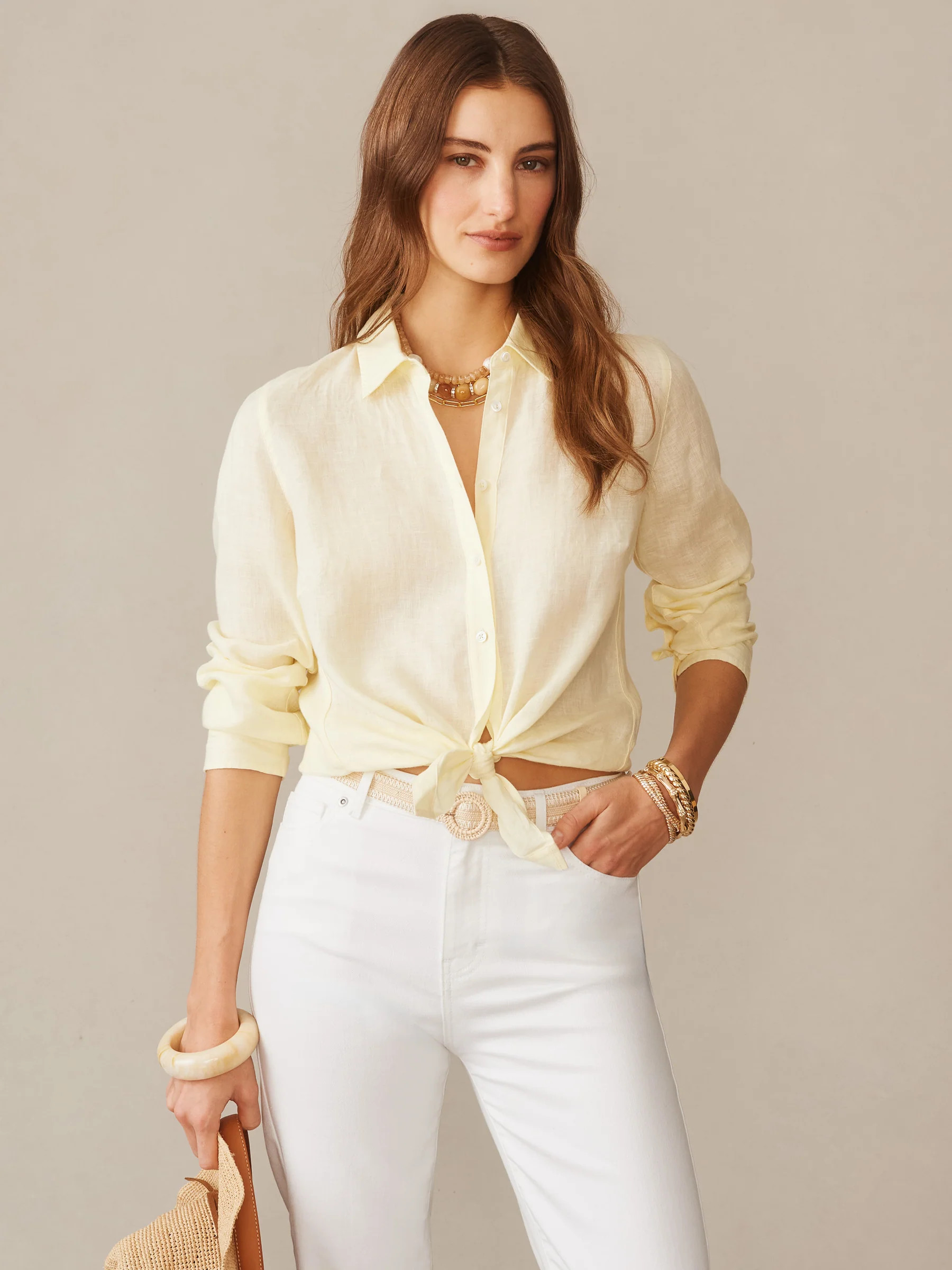 Britt Linen Shirt | J.McLaughlin