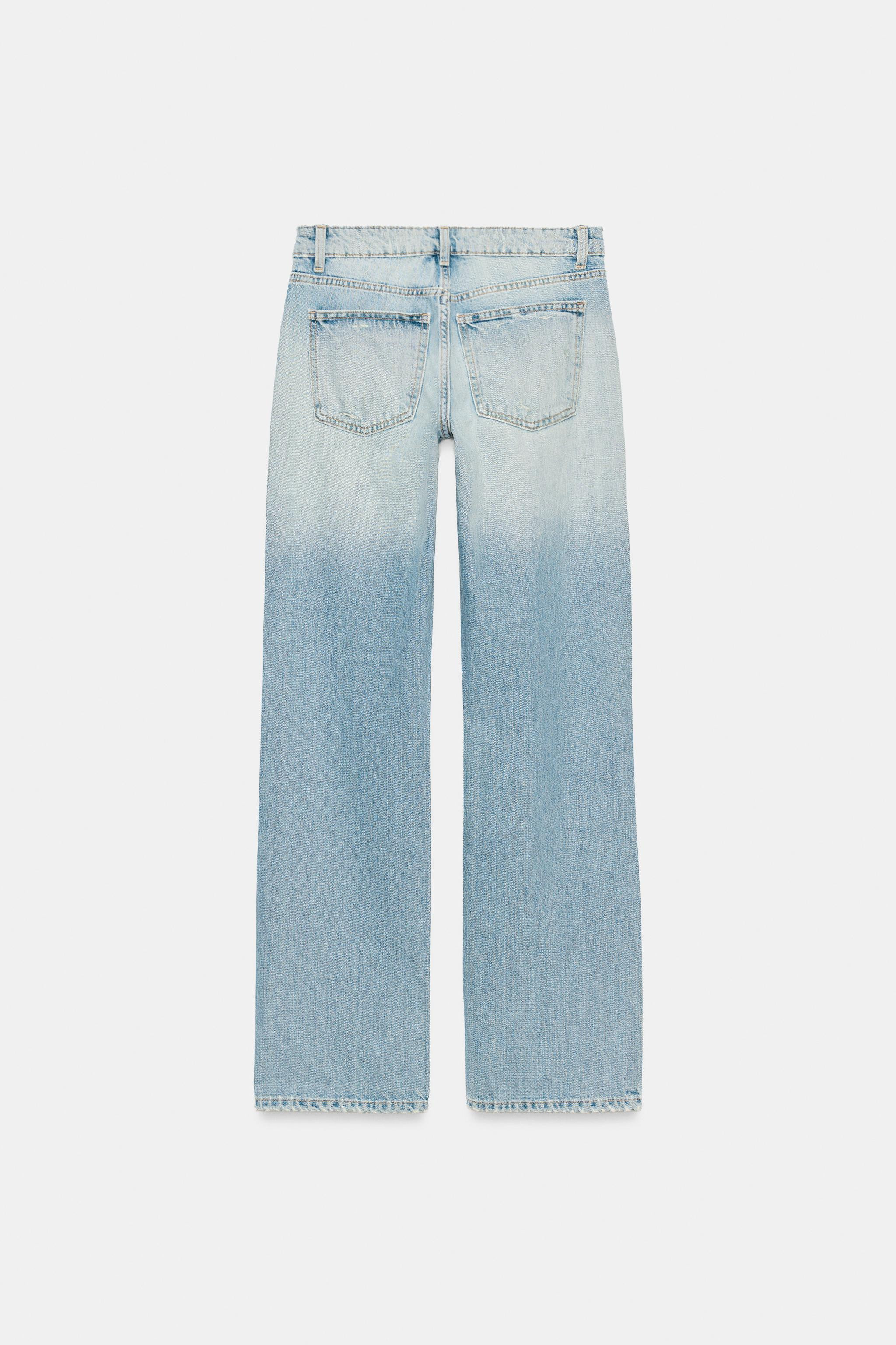 LOW RISE - WIDE LEG - FULL LENGTHLow-rise five-pocket jeans. Full-length wide leg. Ripped detail.... | Zara US