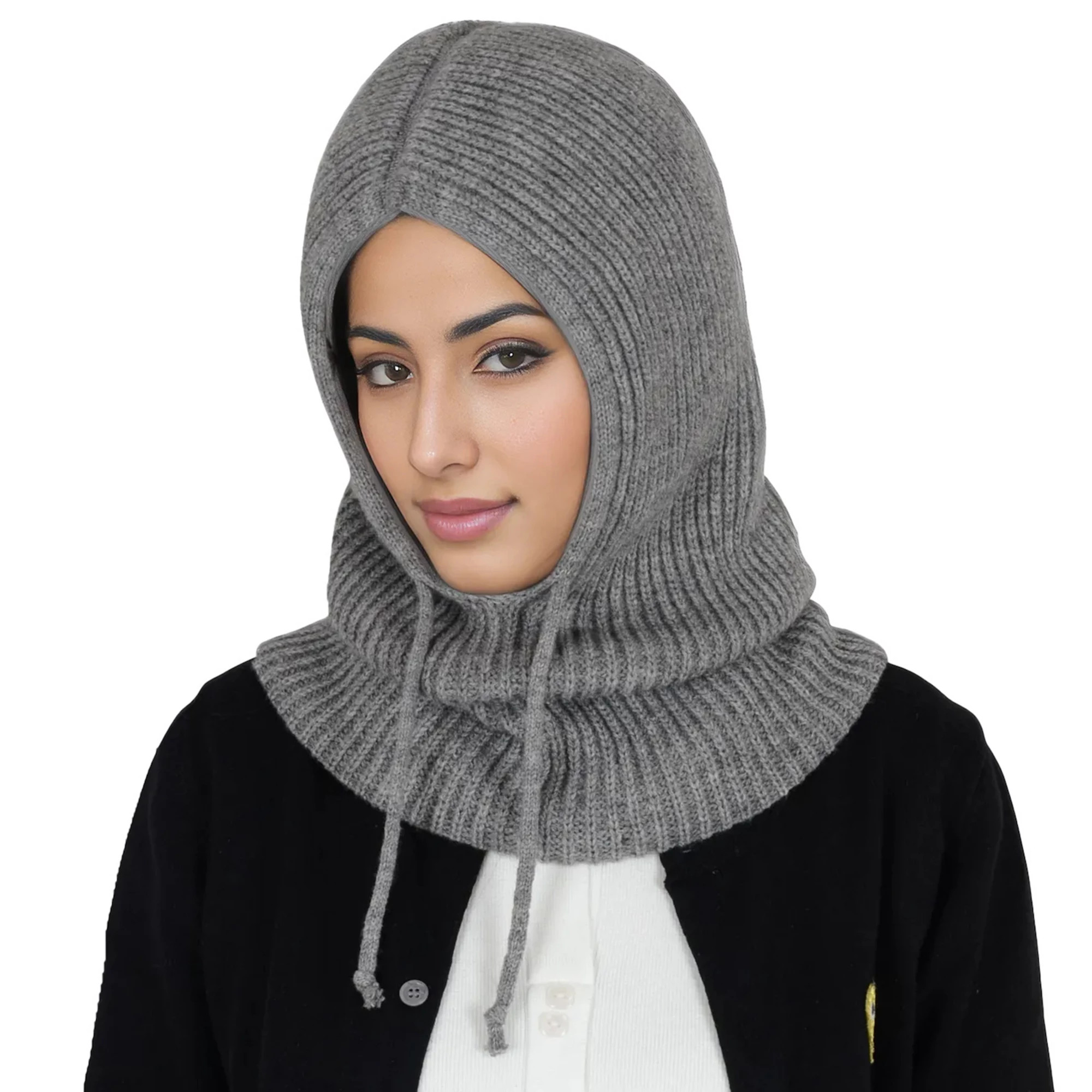 Women's Solid Hooded Scarf Hat Winter Balaclava Knit Skull Cap Beanie Hat Neck Gaiters | Kohl's