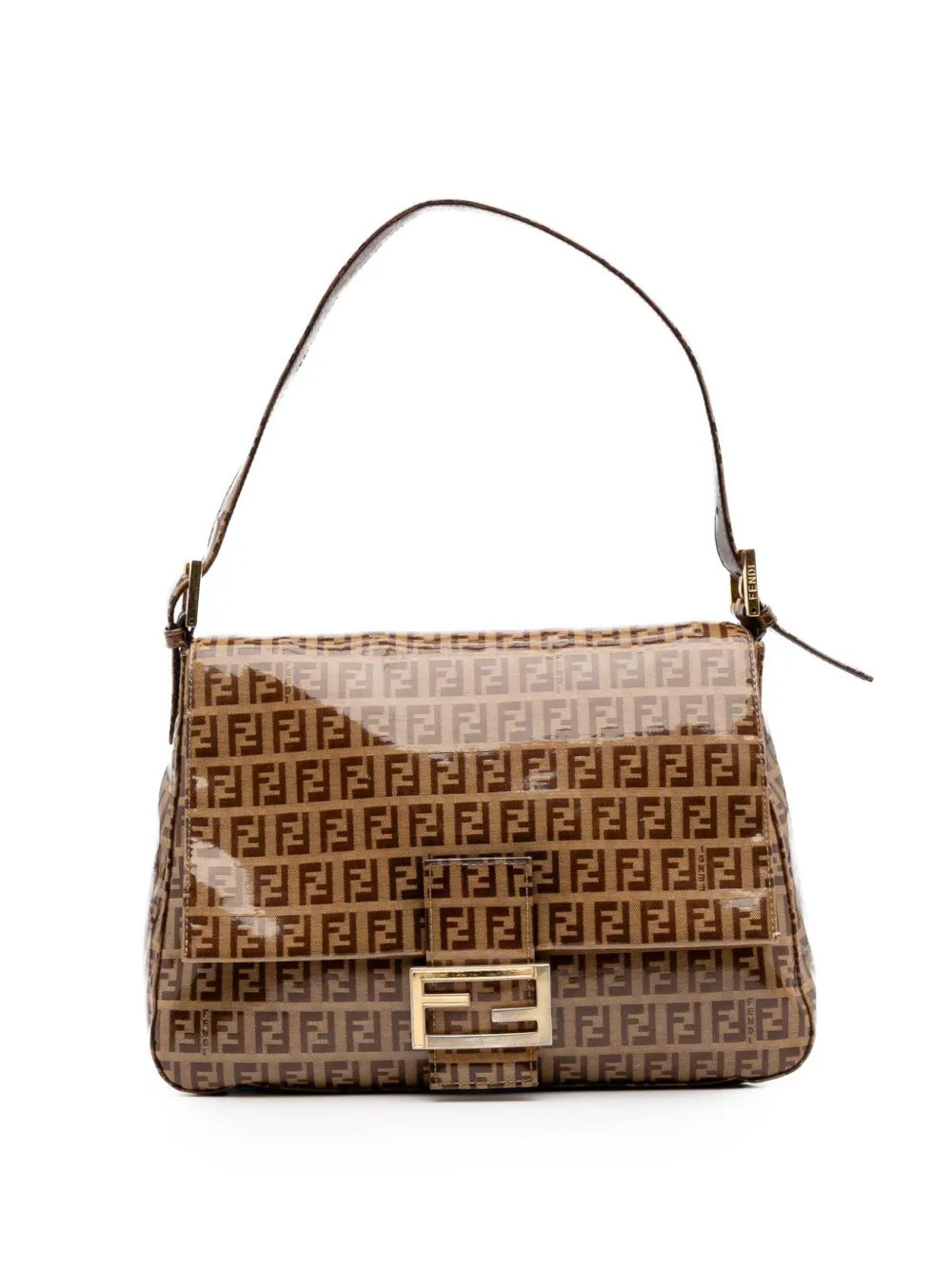 Fendi Pre-Owned 20th Century Zucchino Crystal Mamma Forever shoulder bag - Brown | Farfetch Global