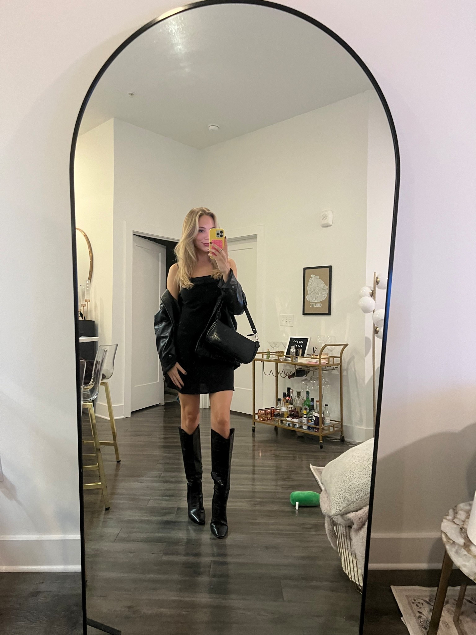 Jonas brothers concert outfit. Black slip dress, black knee high boots, black oversized jacket 

#LTKFindsUnder50 #LTKFindsUnder100 #LTKStyleTip