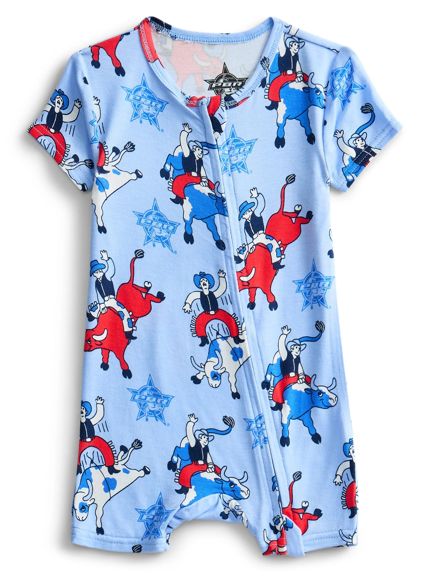 Professional Bull Rider Baby Boys Cozy and Comfortable Patriotic Americana Shortie Romper, Sizes ... | Walmart (US)
