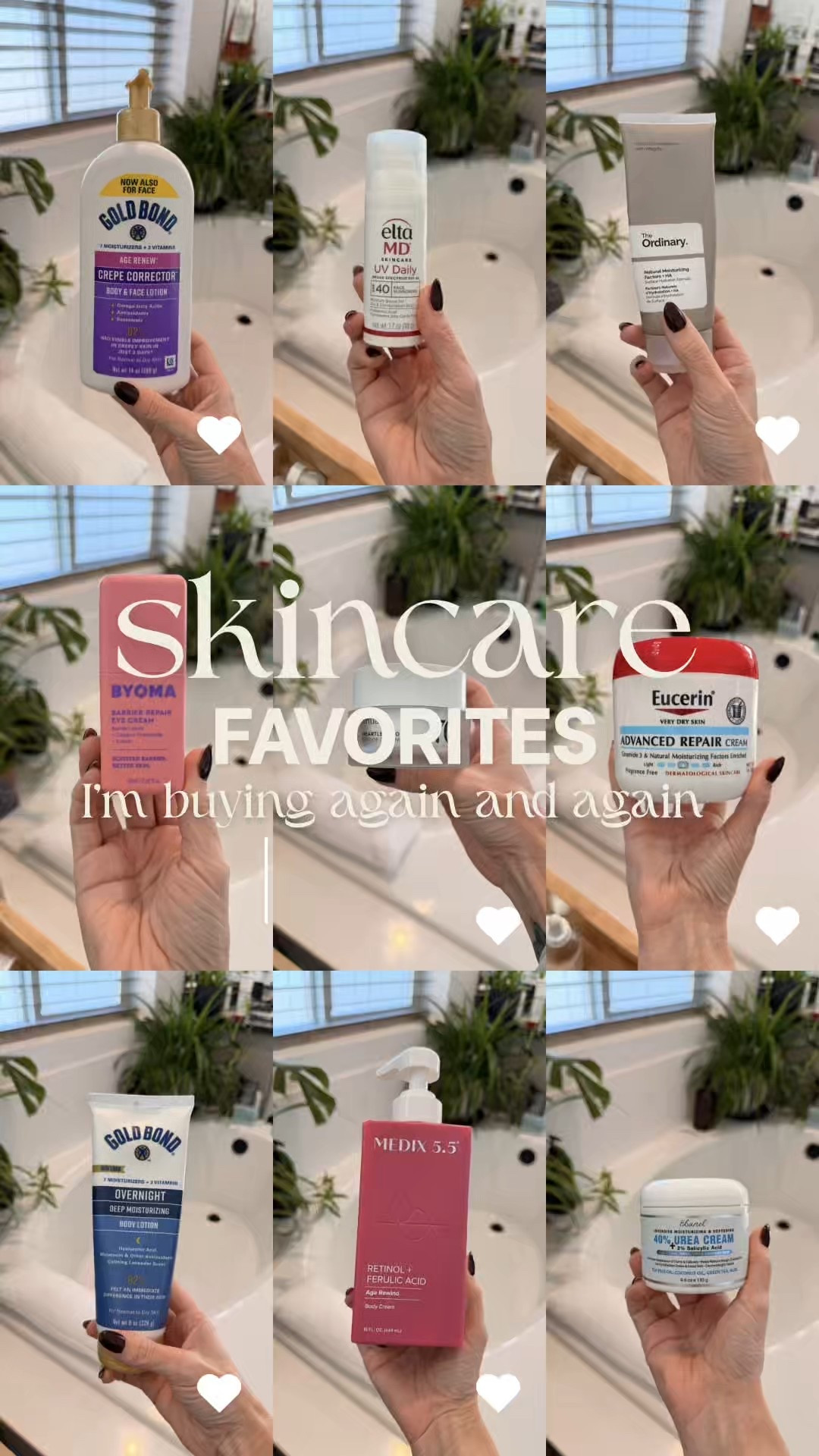 My favorite moisturizers right now! I’ve been using all of these for the last few months and I love them all! 