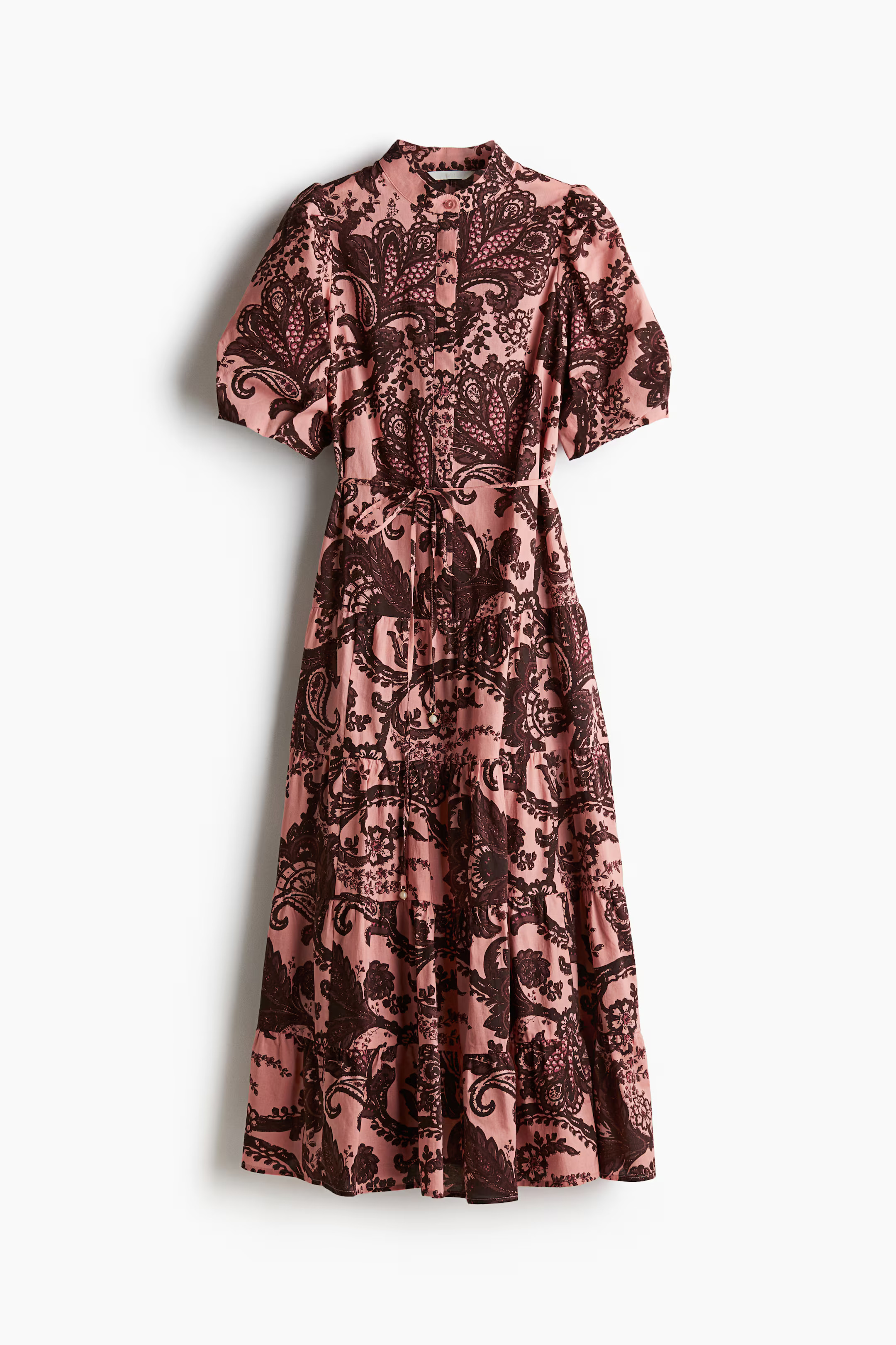 Long cotton dress - Pink/Paisley-patterned - Ladies | H&M GB | H&M (UK, MY, IN, SG, PH, TW, HK)