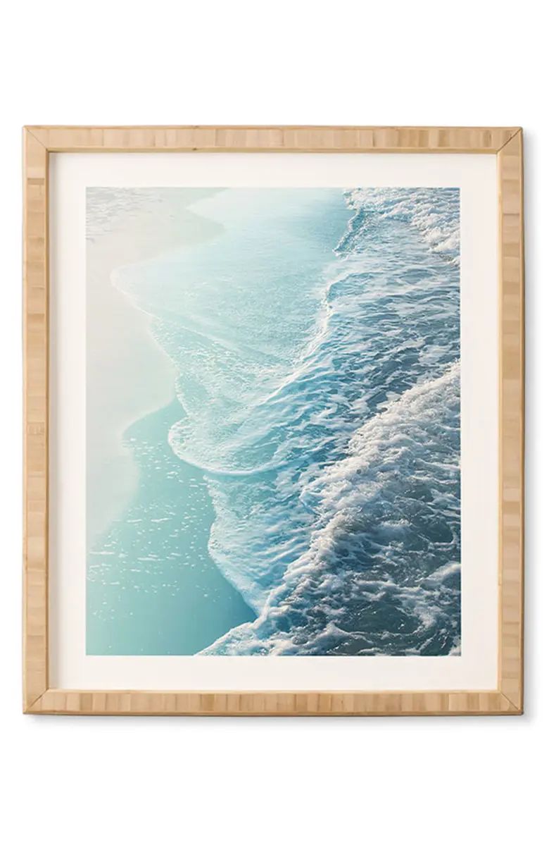 Soft Turquoise Ocean Dream Waves Framed Wall Art | Nordstrom