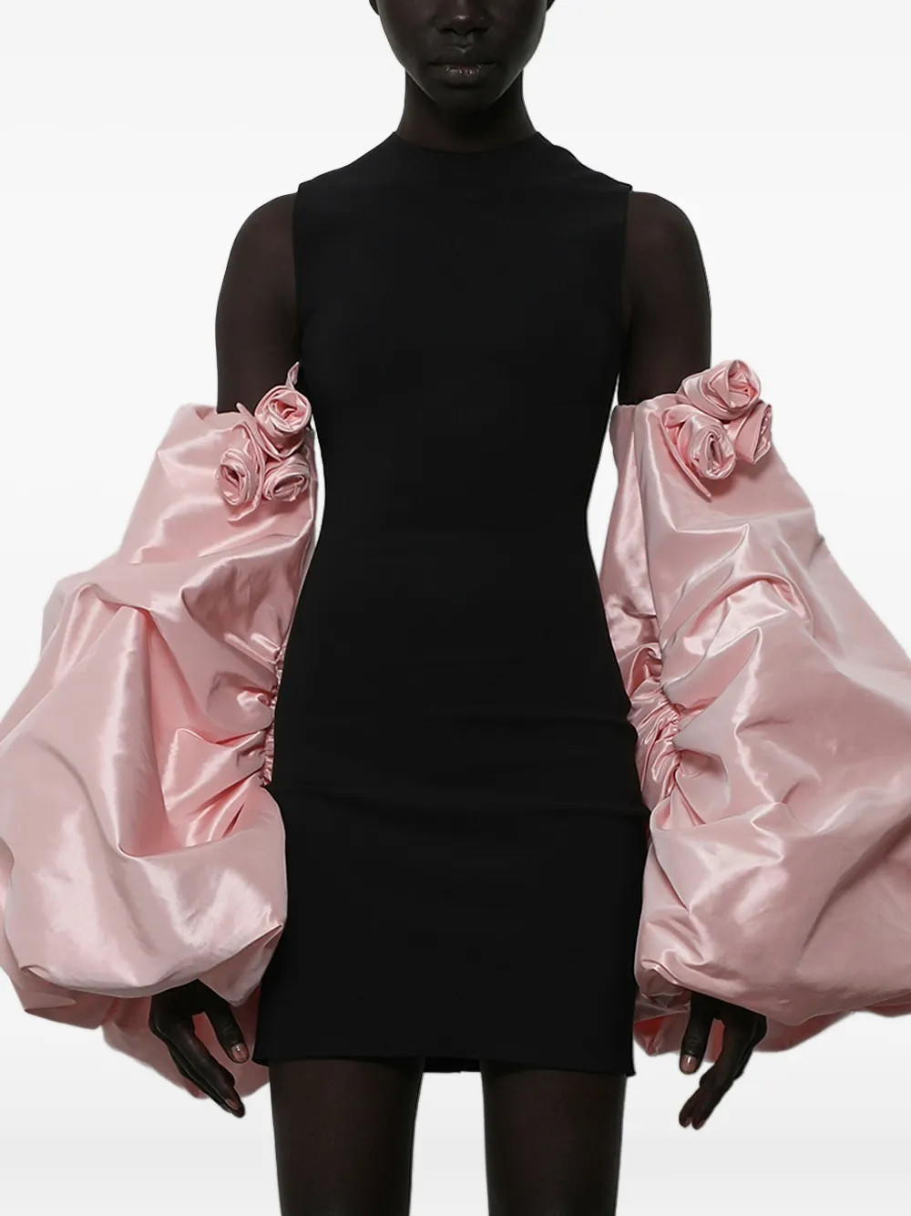taffeta sleeved dress | Farfetch Global