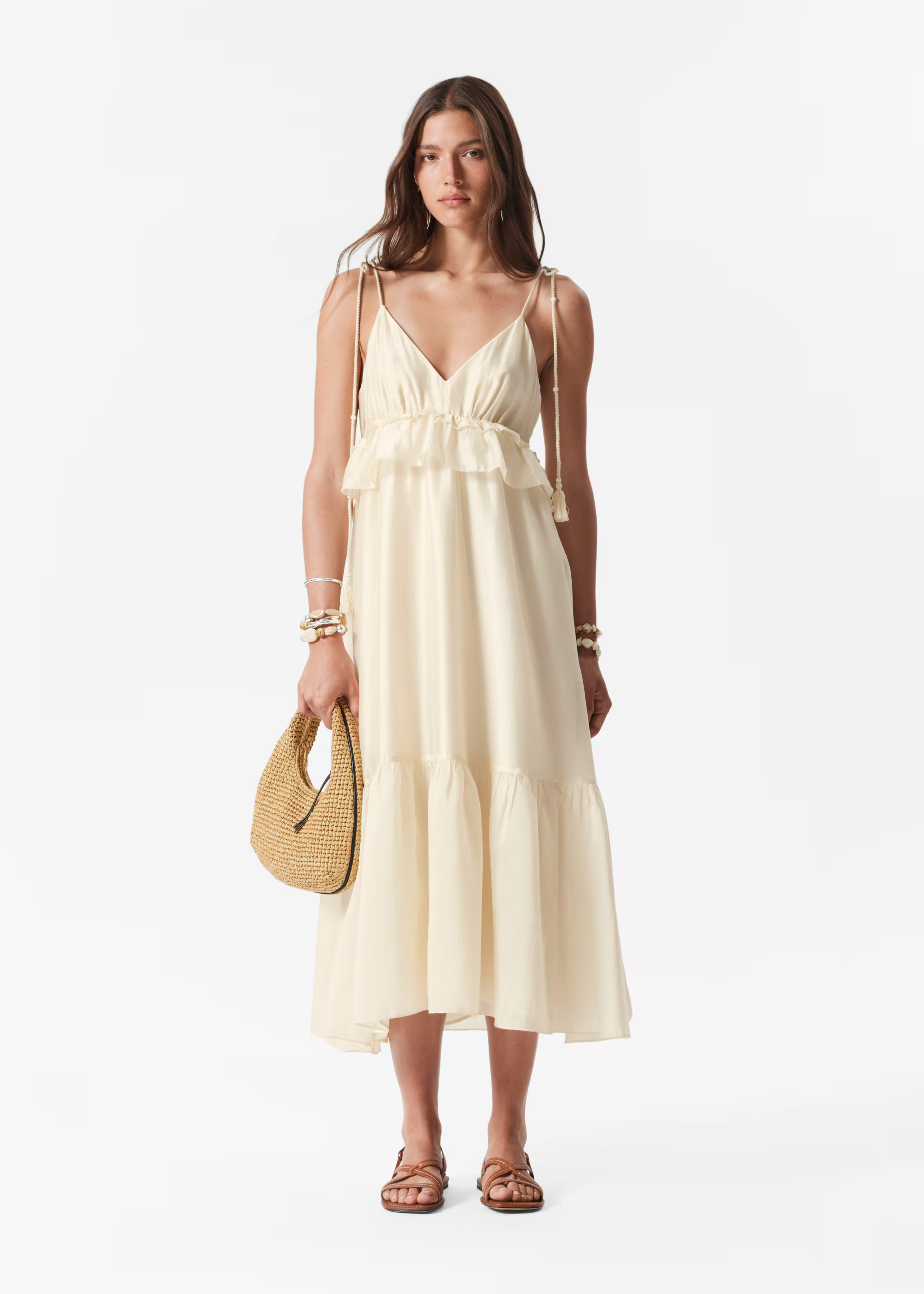 Strappy Midi Dress - Beige - & Other Stories - & Other Stories GB | & Other Stories UK