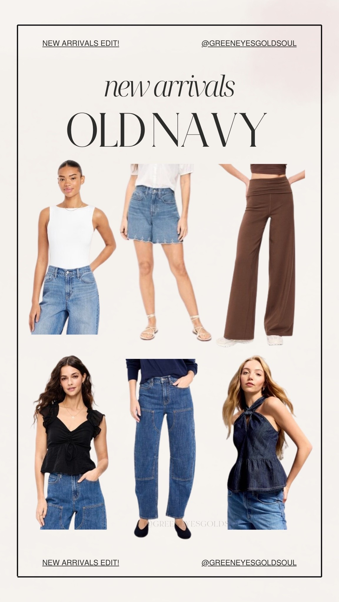 Old Navy new arrivals you need 🤎 From denim staples to effortless tops—perfect for casual spring and summer outfits.

#LTKStyle #LTKFinds #LTKSeasonal #OldNavyStyle #OldNavyFinds
#DenimStyle #CasualOutfits #EverydayStyle #SpringOutfits
#SummerOutfits #AffordableFashion #EffortlessStyle
#LTKUnder50 #LTKUnder100 #StyleInspo #OutfitIdeas

Old Navy new arrivals/Old Navy outfits women/denim outfits women/casual everyday outfits/affordable denim/summer casual outfits/jeans outfit ideas/
denim shorts outfit/capsule wardrobe casual/spring summer outfits

#LTKU #LTKSeasonal #LTKootd