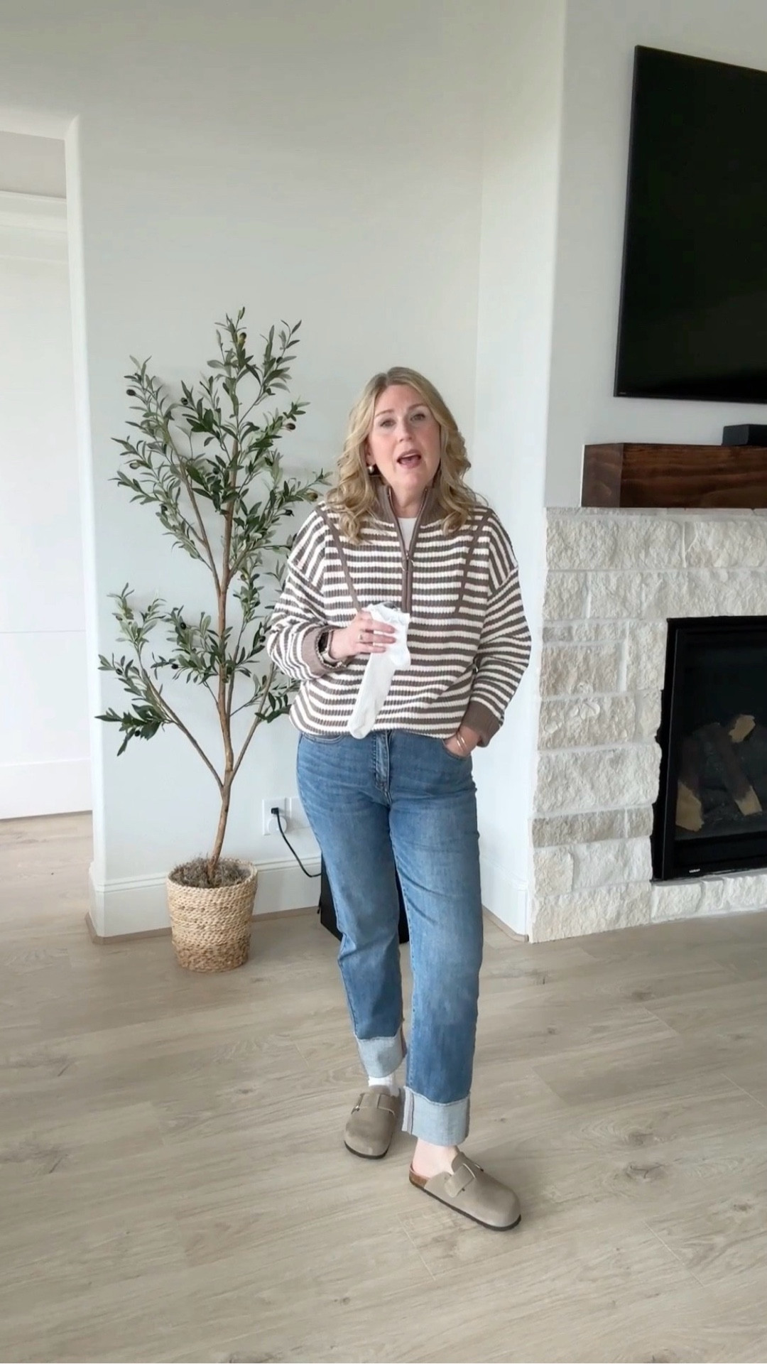 Sweater has a relaxed fit. Runs tts. ♥️
Denim are stretchy. Run tts. Clogs run tts. VERY COMFORTABLE! 🙌

#LTKWatchNow #LTKShoeCrush #LTKParties #LTKStyleTip #LTKOver40 #LTKSeasonal #LTKFindsUnder100 #LTKWorkwear #LTKSaleAlert #LTKPlusSize #LTKMidsize #LTKPetite #LTKTravel #LTKFindsUnder50