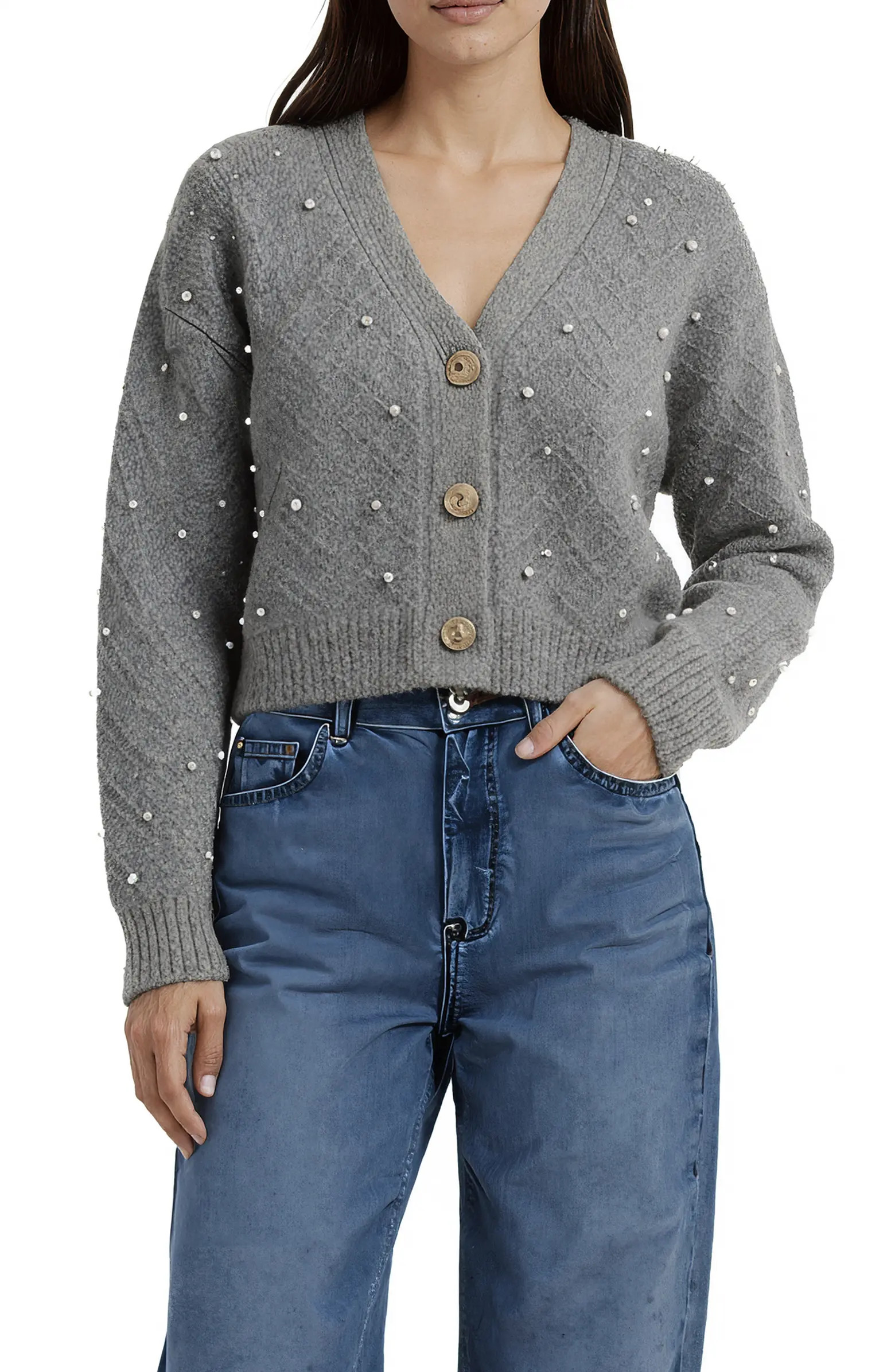 Lush Embellished Cardigan Sweater | Nordstromrack | Nordstrom Rack