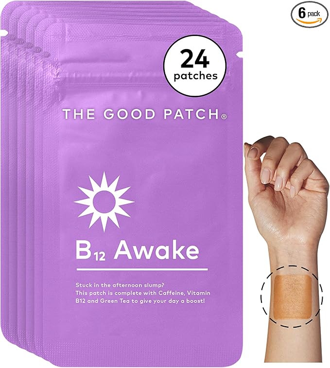 The Good Patch B12 Awake Patch, Natural Patch with Caffeine, B12, and Green Tea Extract, Plant Po... | Amazon (US)