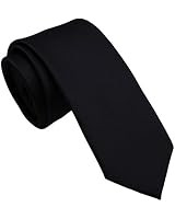Men's Ties Solid Pure Color Plain Formal Black Ties For Men at Amazon Men’s Clothing store | Amazon (US)