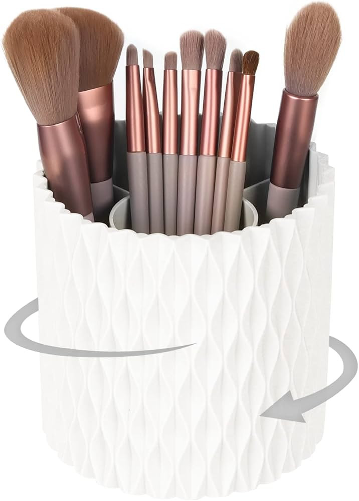 Makeup Brush Holder Organizer -360° Rotating Multi-Functional Pen Holder for Desk,Multi-Purpose ... | Amazon (US)