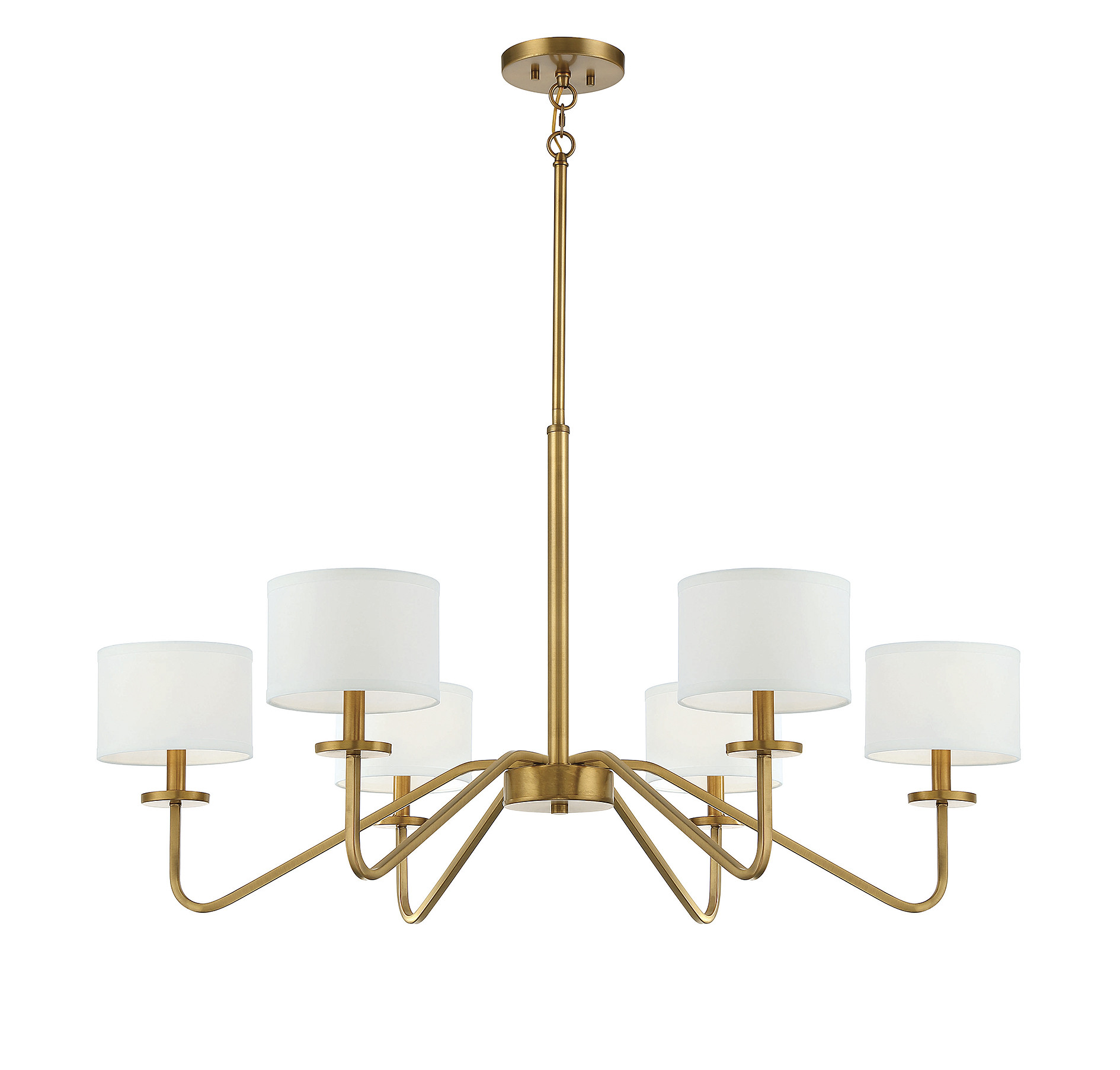 Trade Winds Lighting 6 Light Chandelier In Natural Brass - TW30097-NB | Walmart (US)