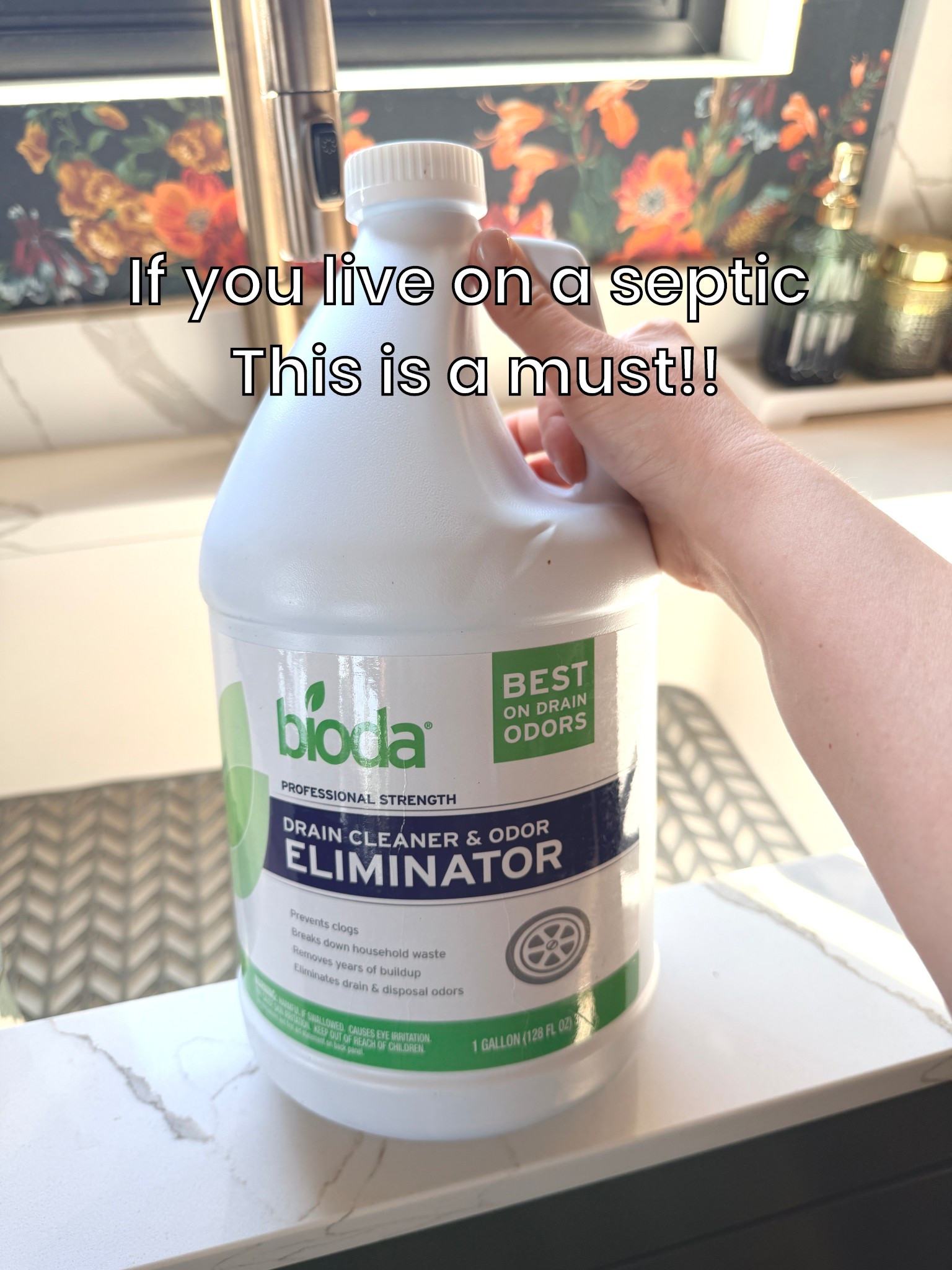 When it comes to clogs, it doesn't matter how careful you are - they can happen. But if you live on a septic, you don't want to pour harmful chemicals down the drain that can harm the biology of the tank. This drain cleaner is a must - easy on the septic while still being effective. 

 #LTKHome