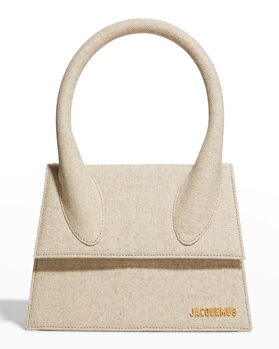 Jacquemus Le Grand Chiquito Linen Top-Handle Bag | Neiman Marcus