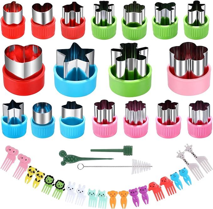 Vegetable Cutter Shapes Set - Mini Sizes Cookie Cutters Set,for Kids Baking and Food Supplement T... | Amazon (US)