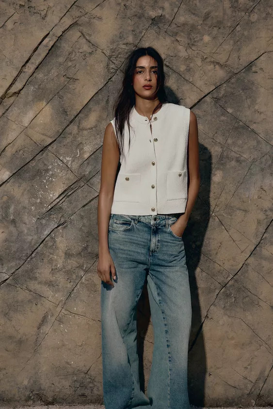 PLAIN KNIT TOP | Zara UK