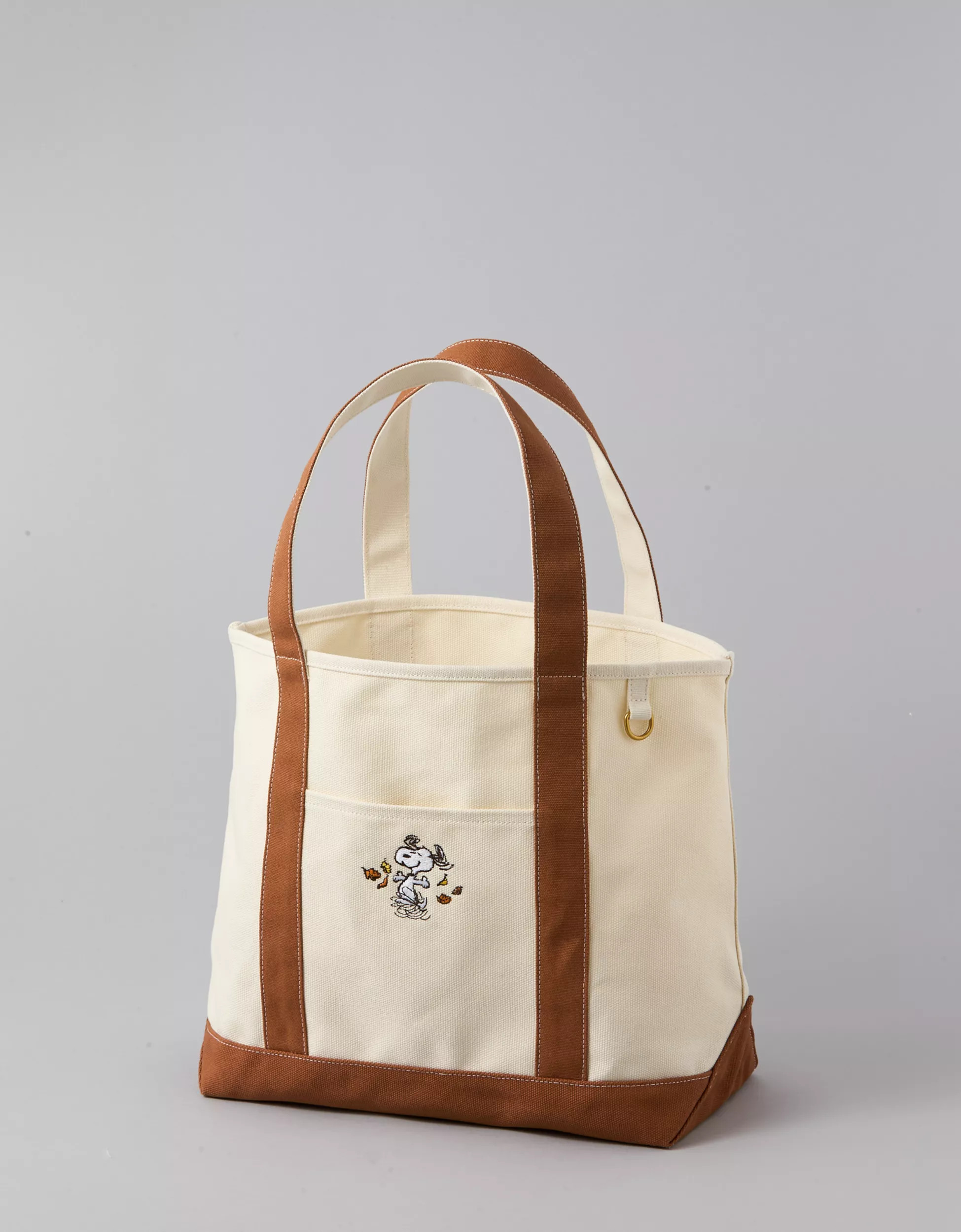 AE Snoopy Fall Graphic Canvas Tote | American Eagle Outfitters (US & CA)