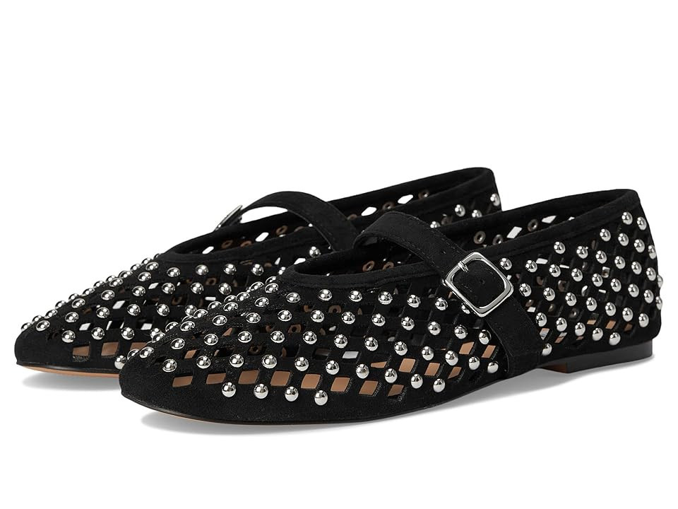 Steve Madden Dreaming Women's Flat Shoes Black Stud : 9.5 M, Mesh | Zappos