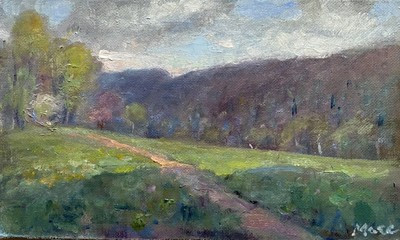 Original Art Oil Painting Trees Landscape Mountains Hudson Valley New York 6x10 | eBay | eBay US