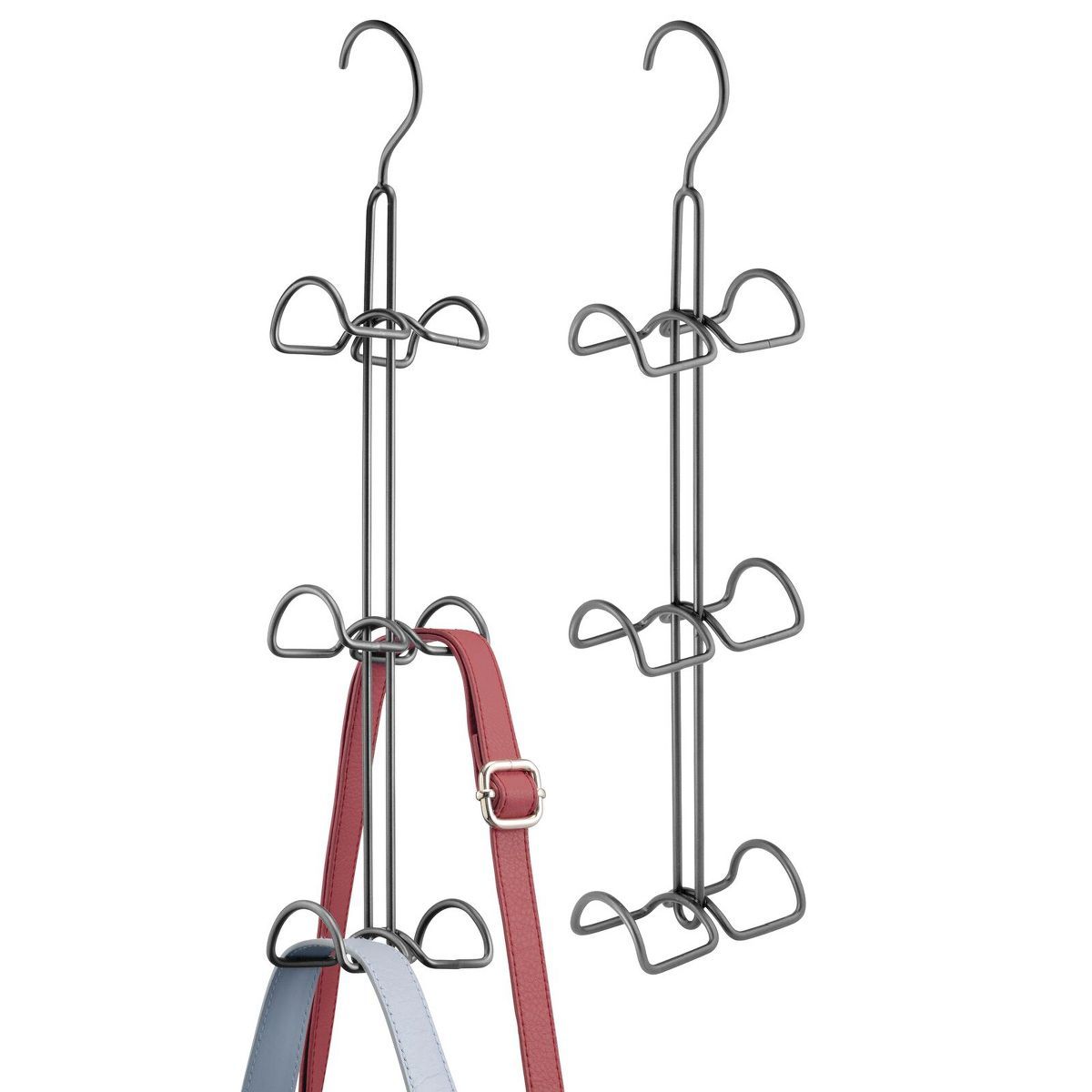 mDesign Metal Wire Over Closet Rod Hanging Handbag Organizer, 2 Pack | Target