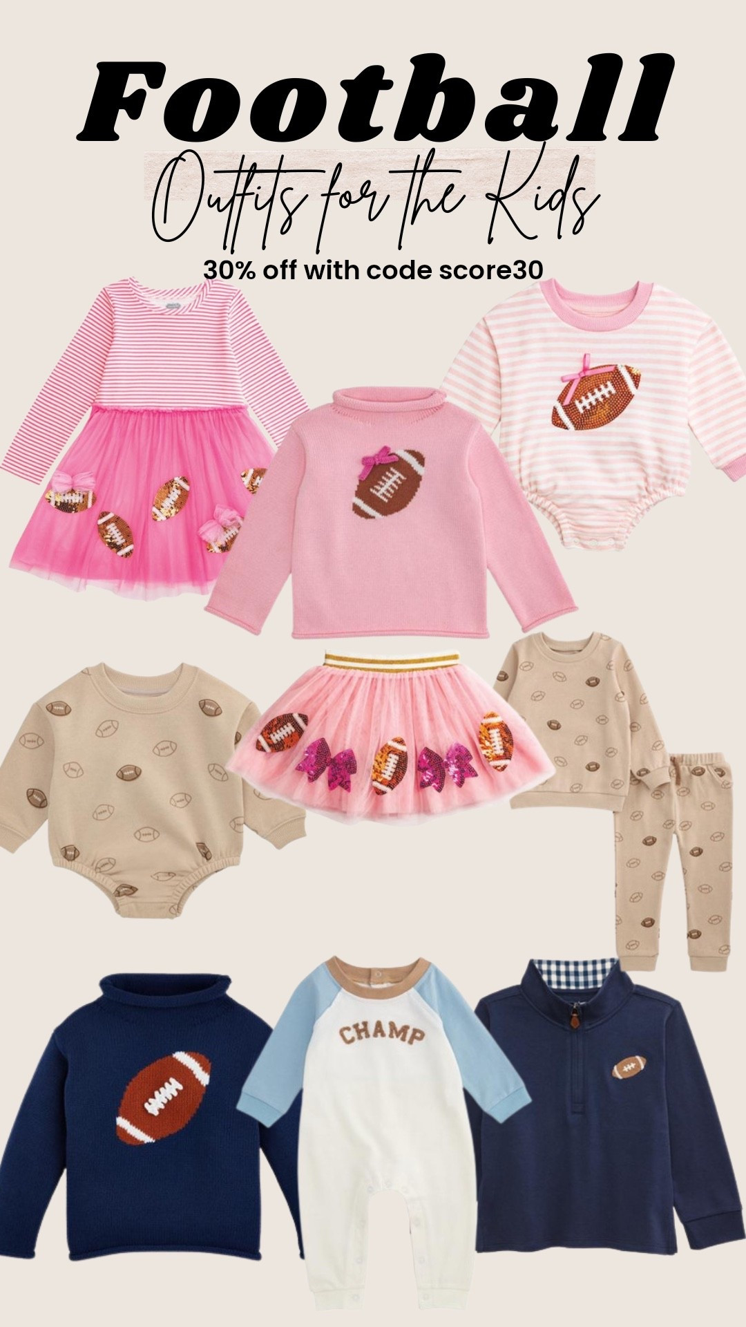 Get the kids in the game day spirit with these adorable looks that are all 30% off with code Score30! 

#LTKStyleTip #LTKKids #LTKBaby